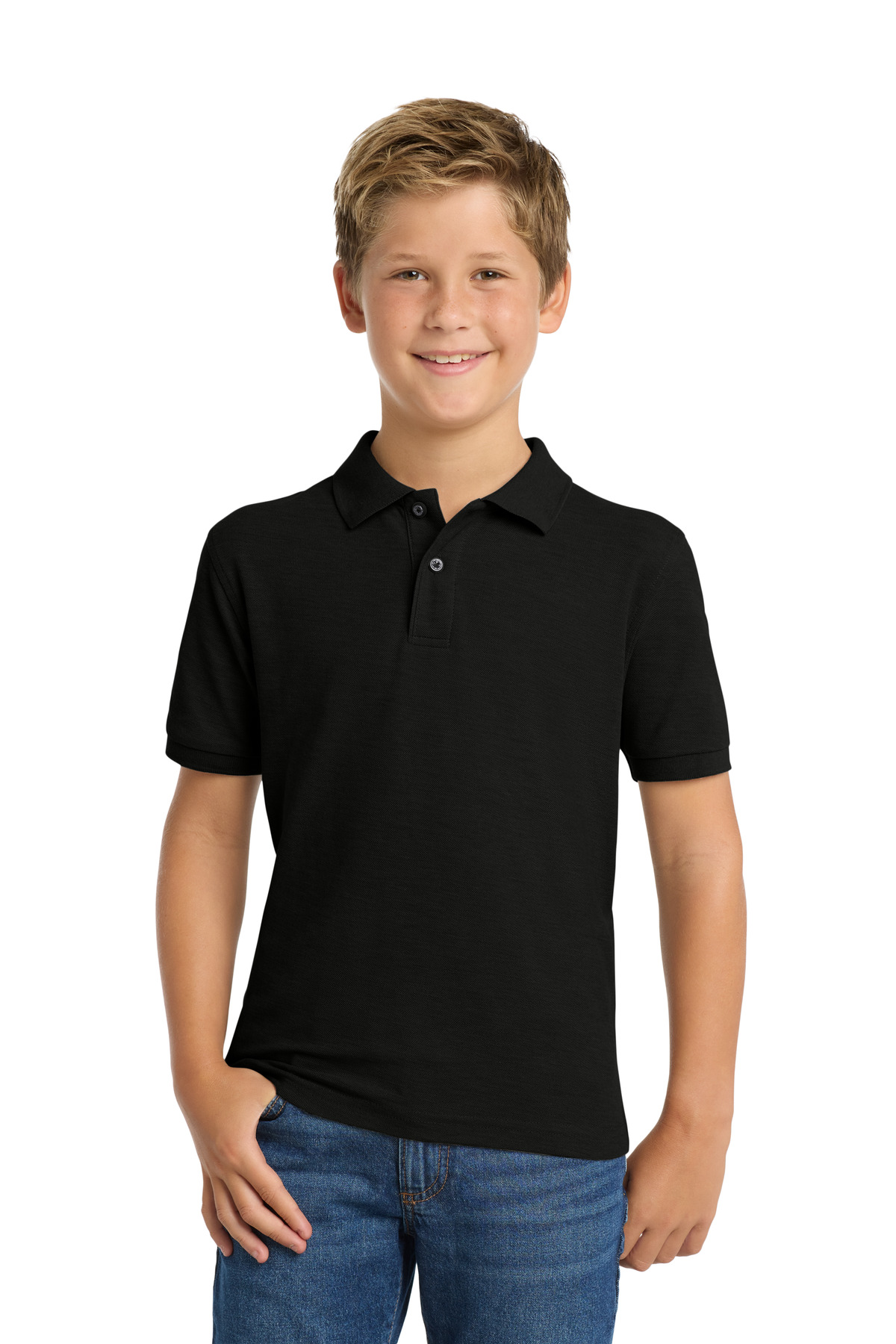 Unisex Polos Knits Youth Y500  Port Authority Silk Touch Polo