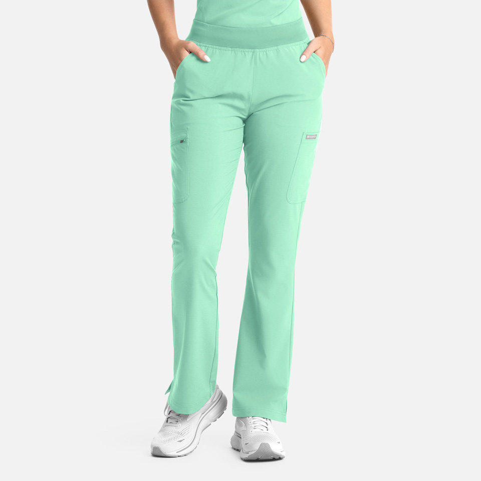 Women  Pant  5093T  Womens Full Elastic Band Flare Leg Pant Garment Type Tall