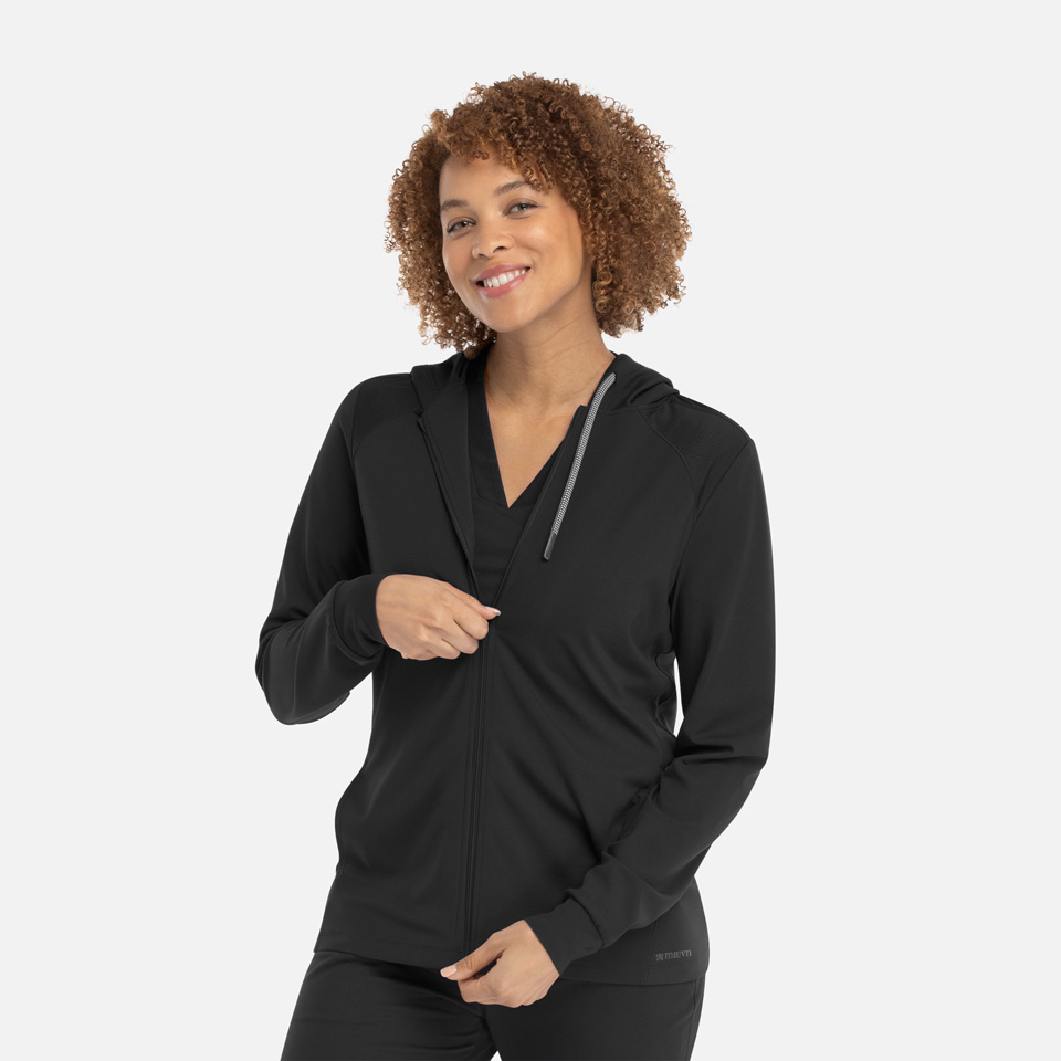 Women  Jacket  90301  Womens Hooded Zip Front Jacket