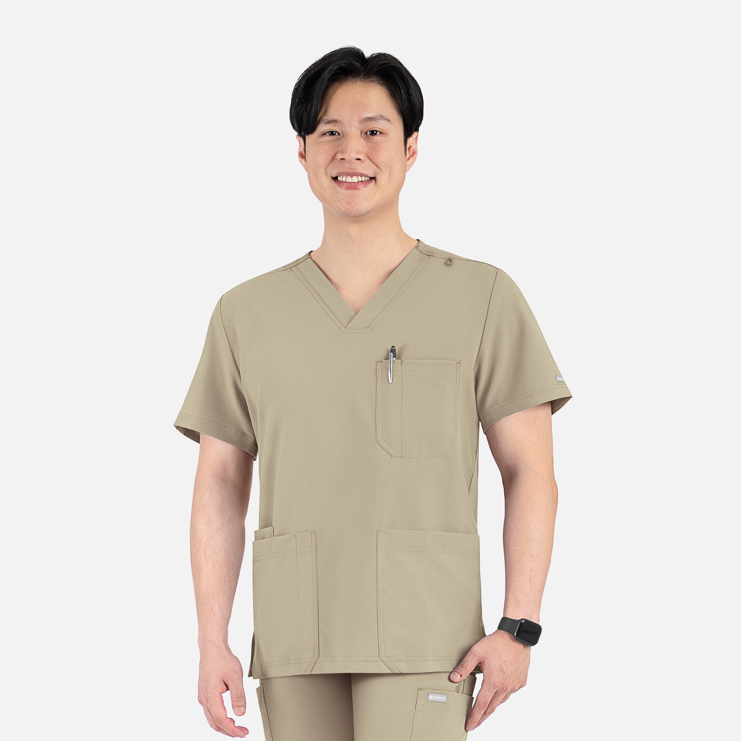 Men  Top  5802  Mens 4 Pocket V-Neck Top